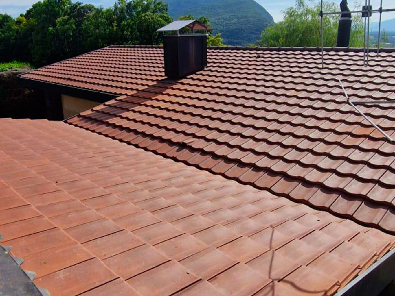 après remplacement tuile fibrociment par terre cuite